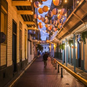 Night Walk at Casco Viejo - Panama City, Panama
